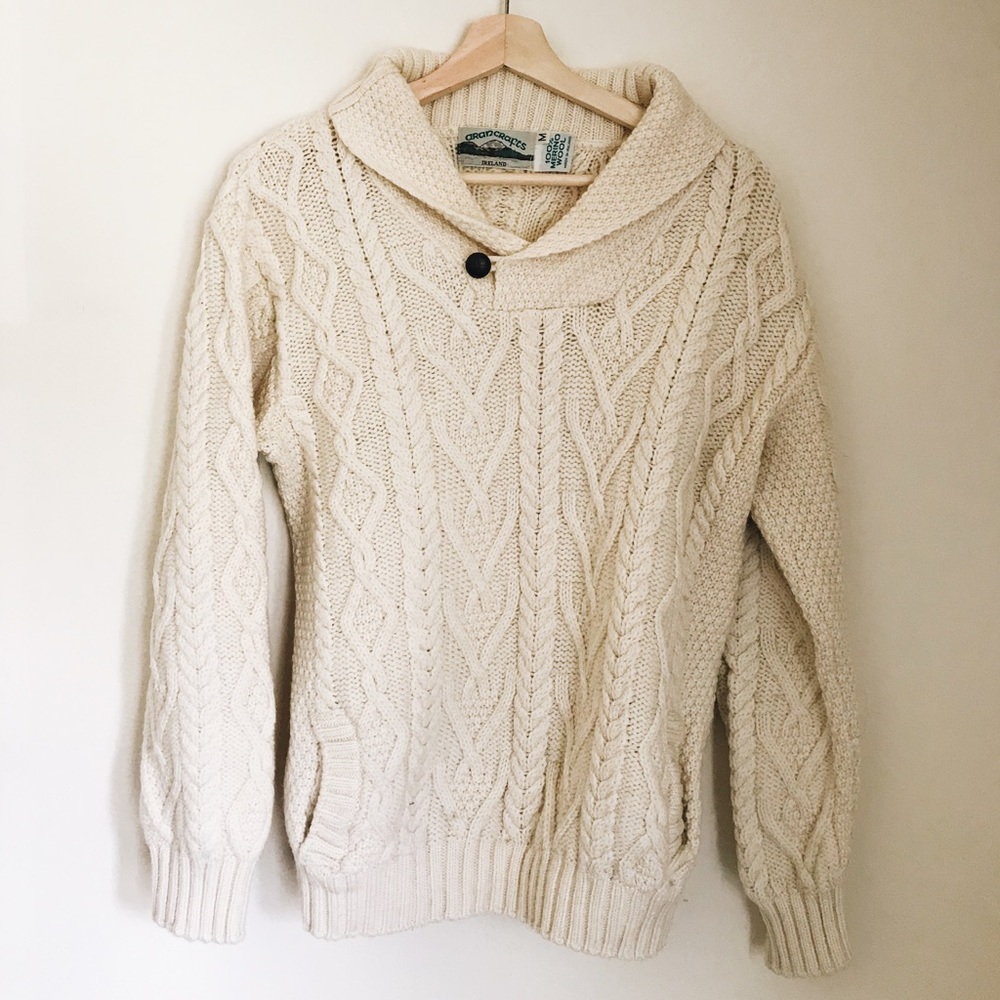 Aran Crafts Authentic Irish Wool Sweater